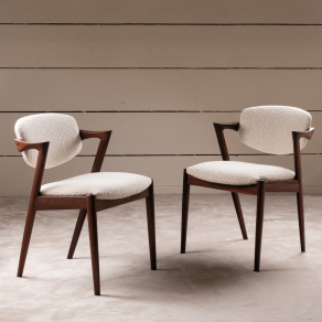 Set of 10 solid rosewood chairs 1960