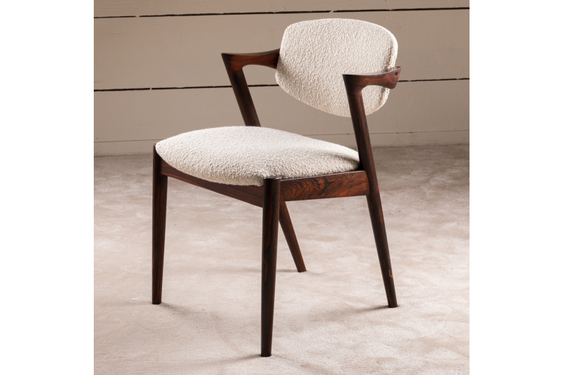 Set of 8 solid rosewood chairs 1960