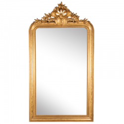 Very large mirror in gilded wood and...
