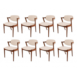 8 Scandinavian solid teak chairs...