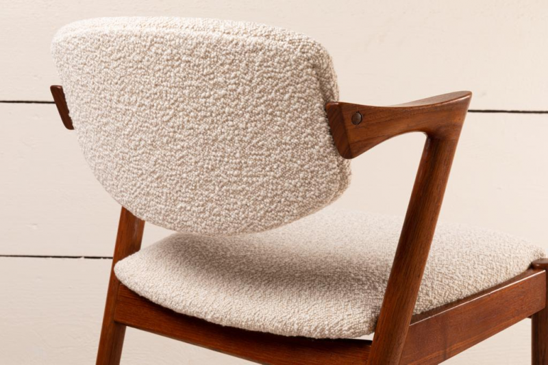 8 Scandinavian solid teak chairs fully restored