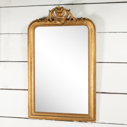 Small giltwood pediment mirror H. 116...