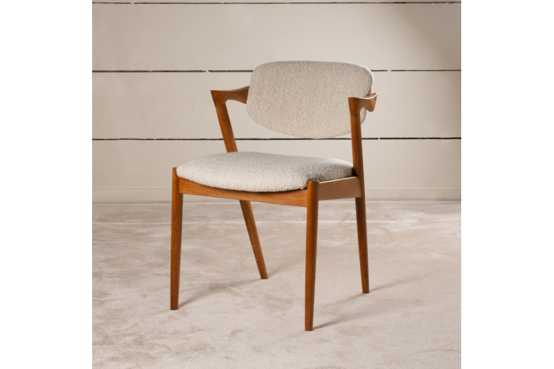 12 Scandinavian solid oak chairs 1960