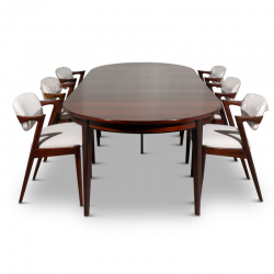 Large Scandinavian rosewood table 1960