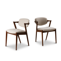 6 Scandinavian solid teak chairs 1960