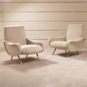 Pair of Italian "Lady" armchairs 1960
