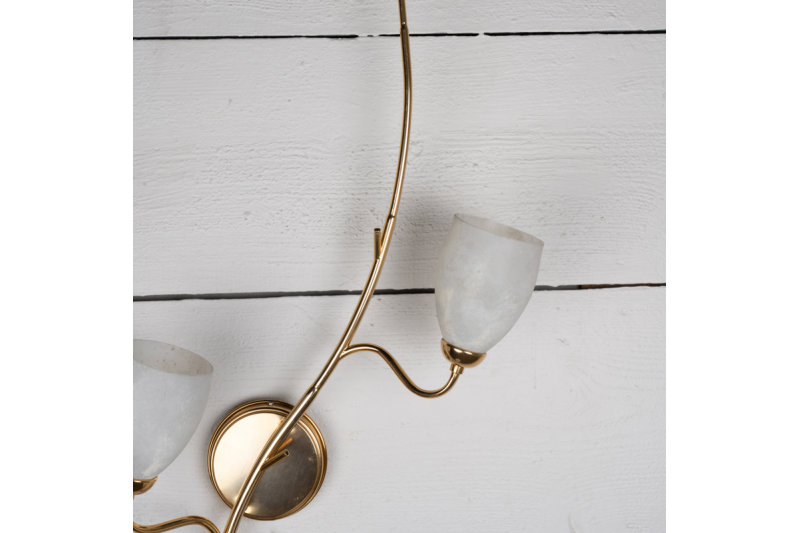 Large three-branch wall light - Italy 1970