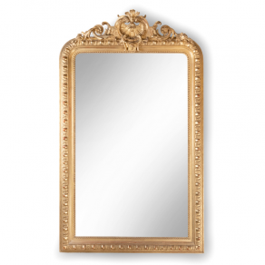 Grand miroir en bois doré H. 164 cm -...