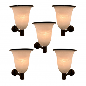 1970 Set of five Italian sconces by...