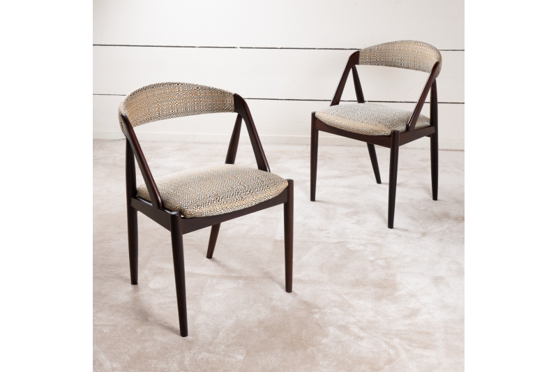 Beautiful set of 10 rosewood chairs by Kai Kristiansen