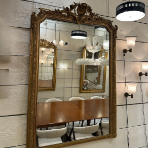 Grand Miroir de cheminée français du...