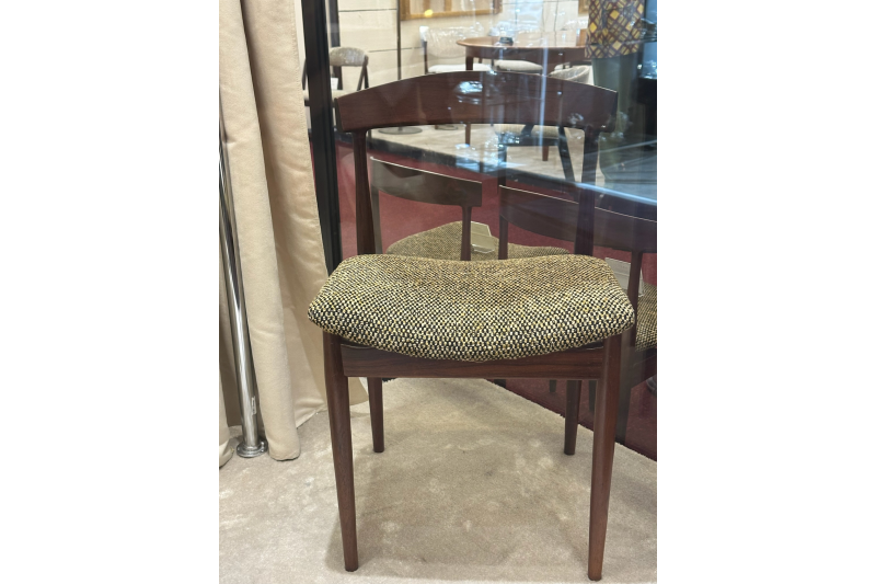 1960 Set of 6 Scandinavian walnut chairs