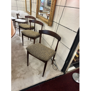 1960 Set of 6 Scandinavian walnut chairs