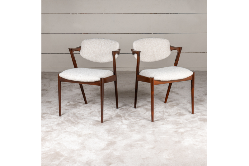 Ensemble de 6 Chaises Kai Kristiansen en palissandre 1960
