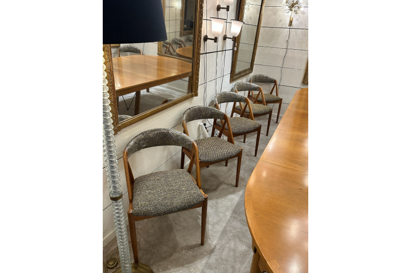 Set of 10 light oak chairs by Kai Kristiansen Set of 10 light oak chairs by Kai Kristiansen