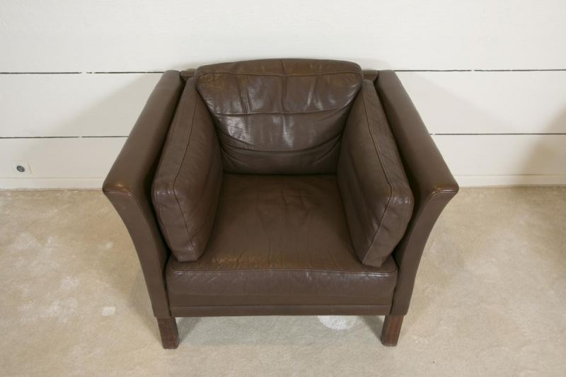 Fauteuil en cuir de Mogens Hansen 1970