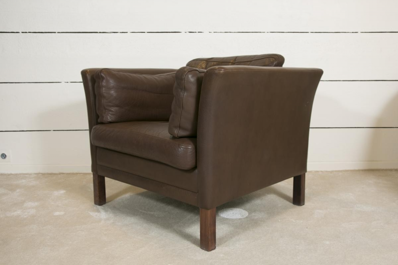 Fauteuil en cuir de Mogens Hansen 1970