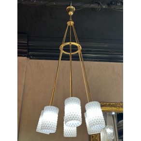 Elegant Murano glass chandelier -...