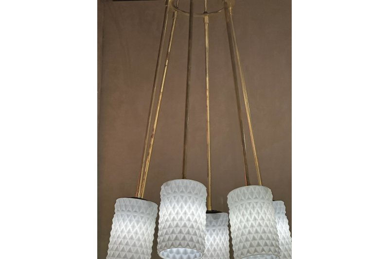 Elegant Murano glass chandelier - Italy 1970