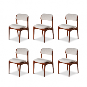 Bel ensemble de 6 chaises scandinaves...