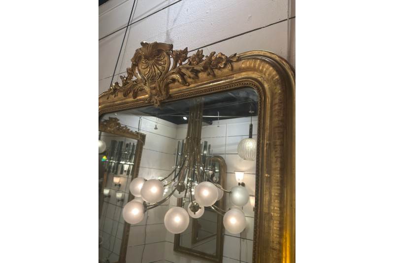 19th century French Regency style gilt wood mirror