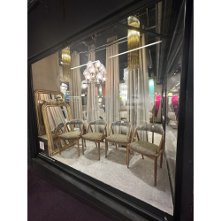 Set of 10 light oak chairs by Kai...