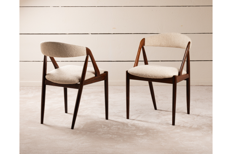 6 Chaises de Kai Kristiansen en palissandre