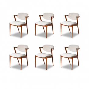Set Of 6 Scandinavian Teak Chairs, 1960