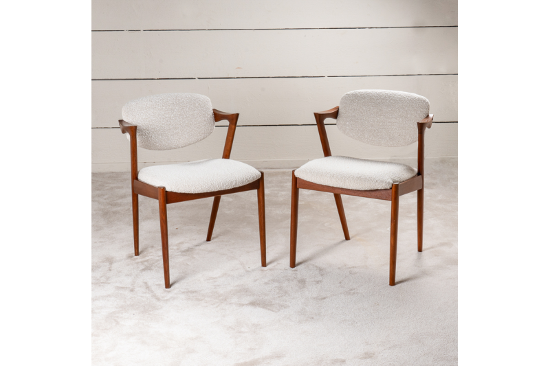 6 Chaises de Kai Kristiansen en teck