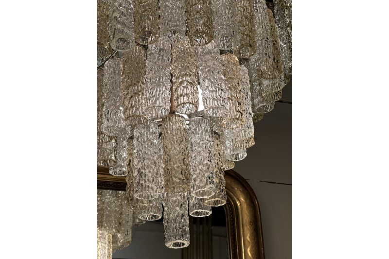 Lustre de Murano en verres bicolores