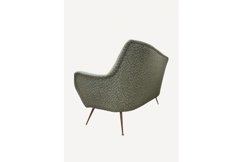 Small sofa, fully restored with Maison Rubelli fabric and high-end finishes