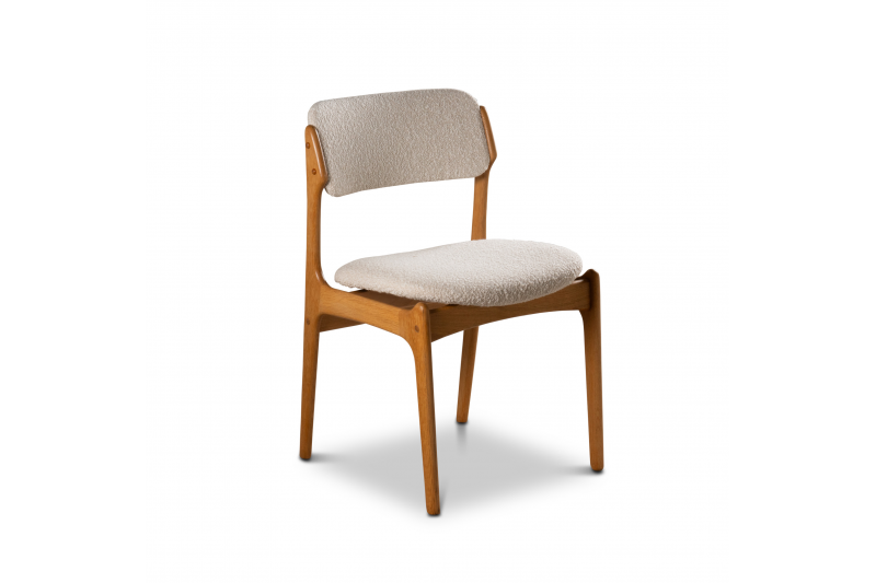 Bel ensemble 6 chaises scandinaves en chêne clair 1960