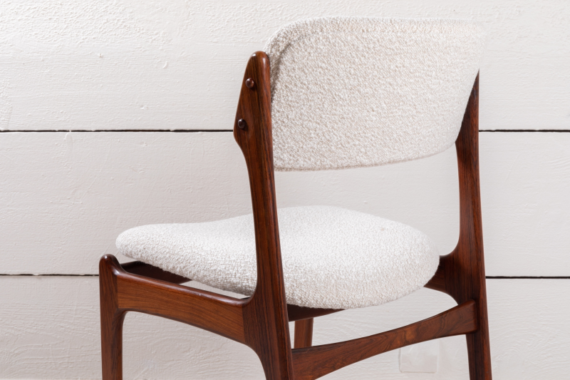 6 Chaises scandinaves en palissandre entièrement restaurées 1960
