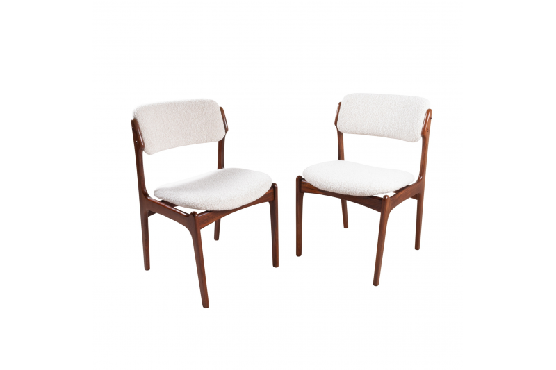 6 Chaises scandinaves en palissandre entièrement restaurées 1960