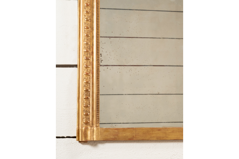 Elegant gilded and carved wooden mantel mirror - Napoléon III