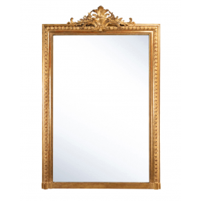 Elegant miroir de cheminée en bois...
