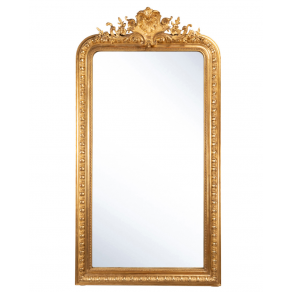 Miroir en bois doré et sculpté décor...