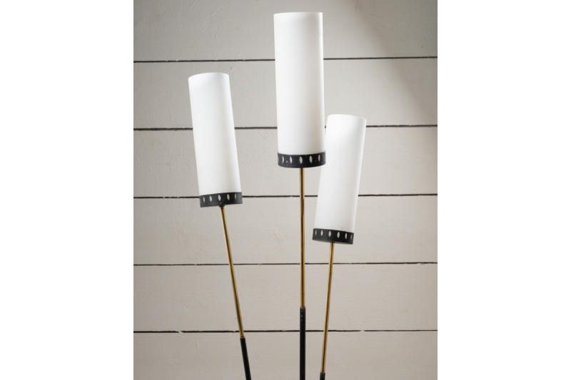 Lampadaire italien, 3 branches, 1970