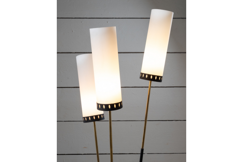 Lampadaire italien, 3 branches, 1970
