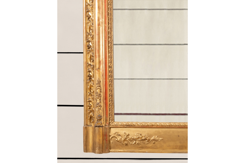 Small Louis Philippe giltwood mirror - 19th century