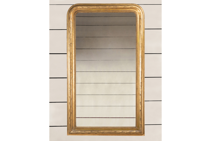 Louis Philippe style giltwood mirror, Height 160cm / Width 95cm