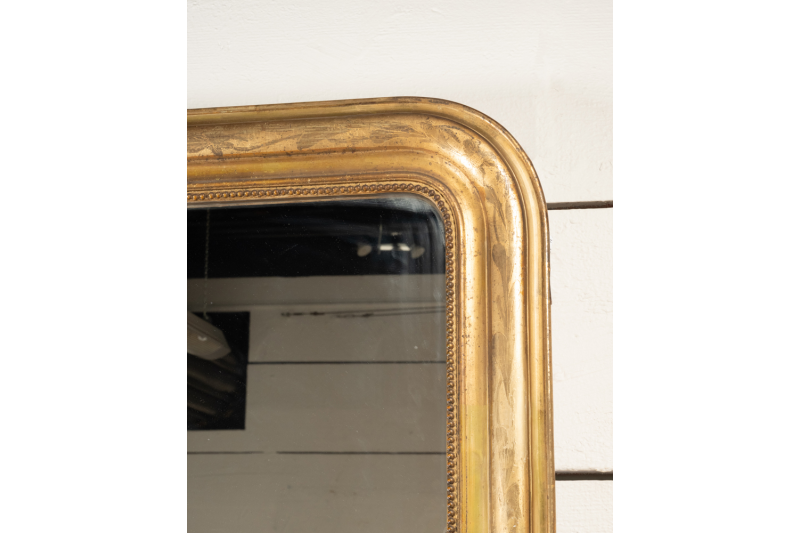 Miroir Louis Philippe, bois doré, H.160 L.94 cm