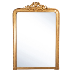 Elegant miroir de cheminée en bois...