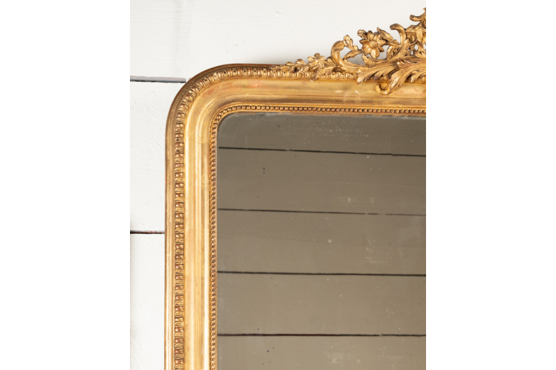 Elegant giltwood mirror, Louis Philippe XIX, H.162 W.115