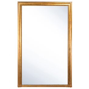 Miroir Napoléon III en bois doré et...