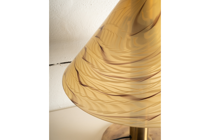 Grande lampe en verre de Murano, années 70