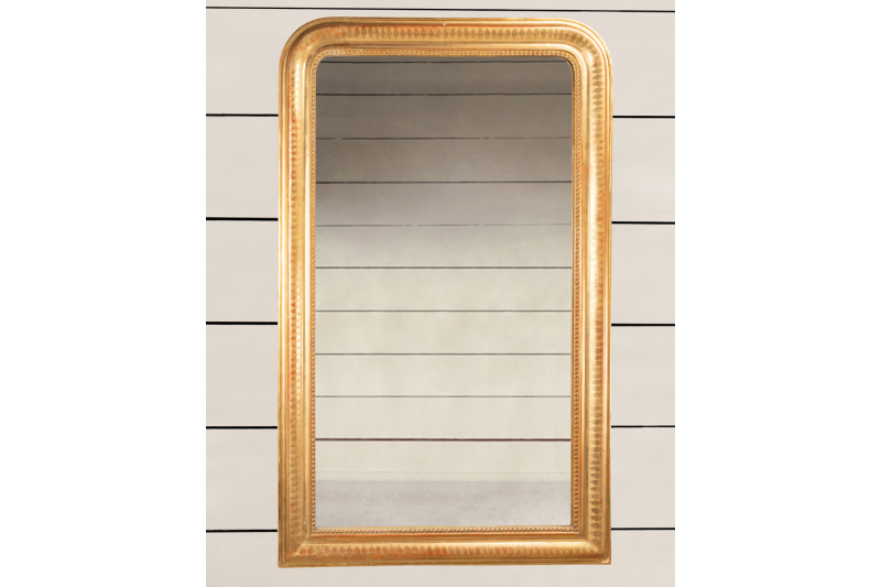 Louis Philippe mirror in giltwood, XIXe, H.152 W.95