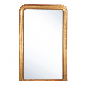 Miroir Louis Philippe en bois doré,...