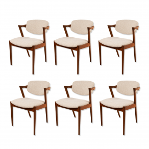 Six fully restored Scandinavian teak...