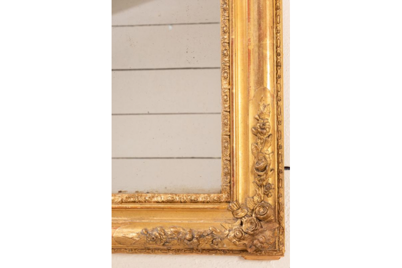 Miroir en bois doré H.173 cm x L.68 cm